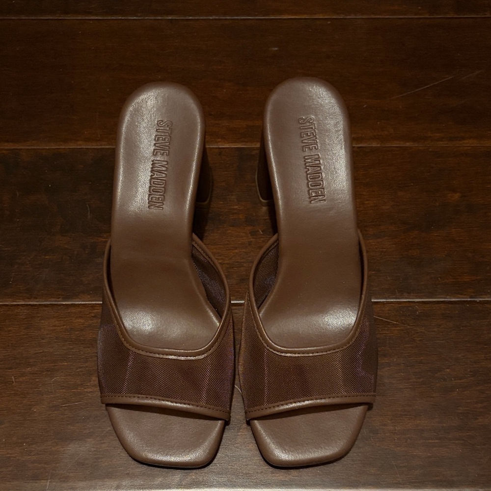 Steve Madden Chocolate Brown Mules